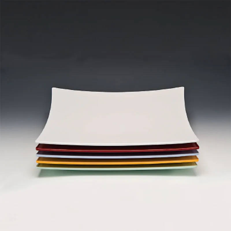 Zicco K-777 Melamin Kare Teşhir Tabağı, 35x35 cm, Kırmızı