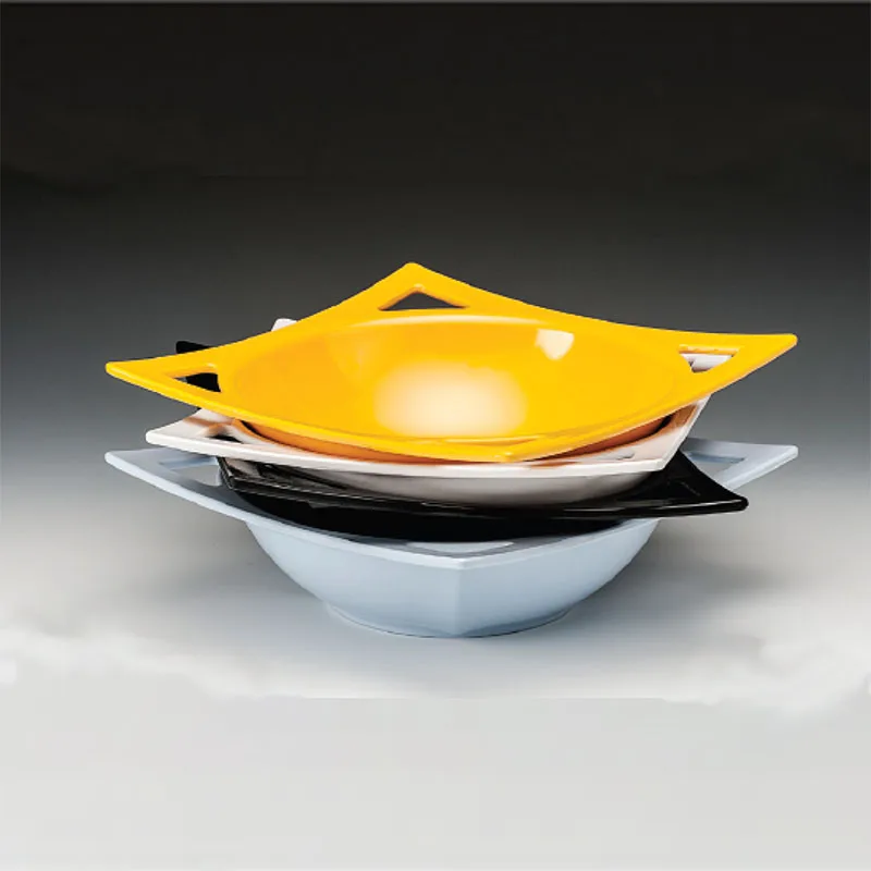 Zicco K-19471 Melamin Teşhir Tabağı, 27x27x8 cm, Kırmızı