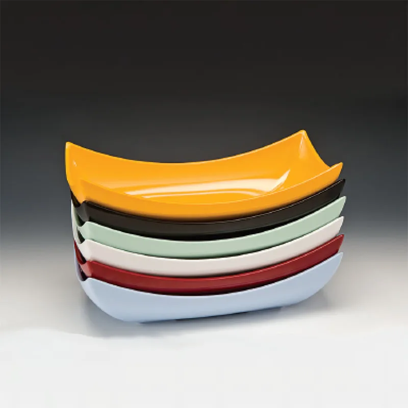 Zicco K-1923 Melamin Teşhir Tabağı, 38x19x7 cm, Beyaz