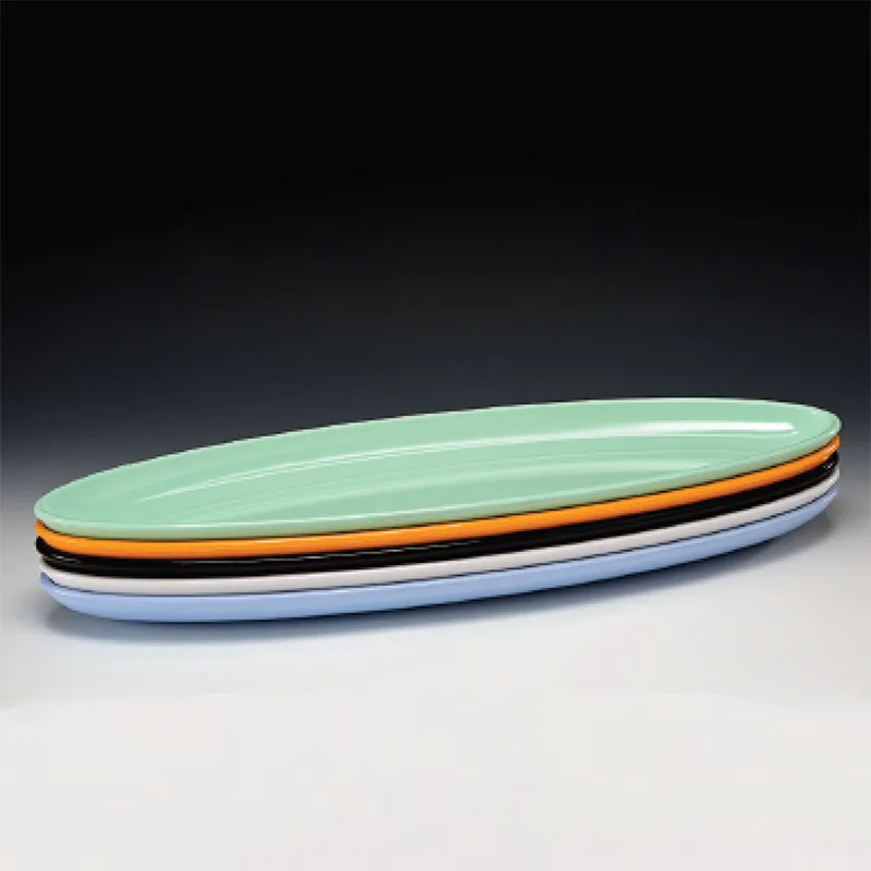 Zicco K-1453 Uzun Melamin Teşhir Tabağı, 65x20x4 cm, Kırmızı