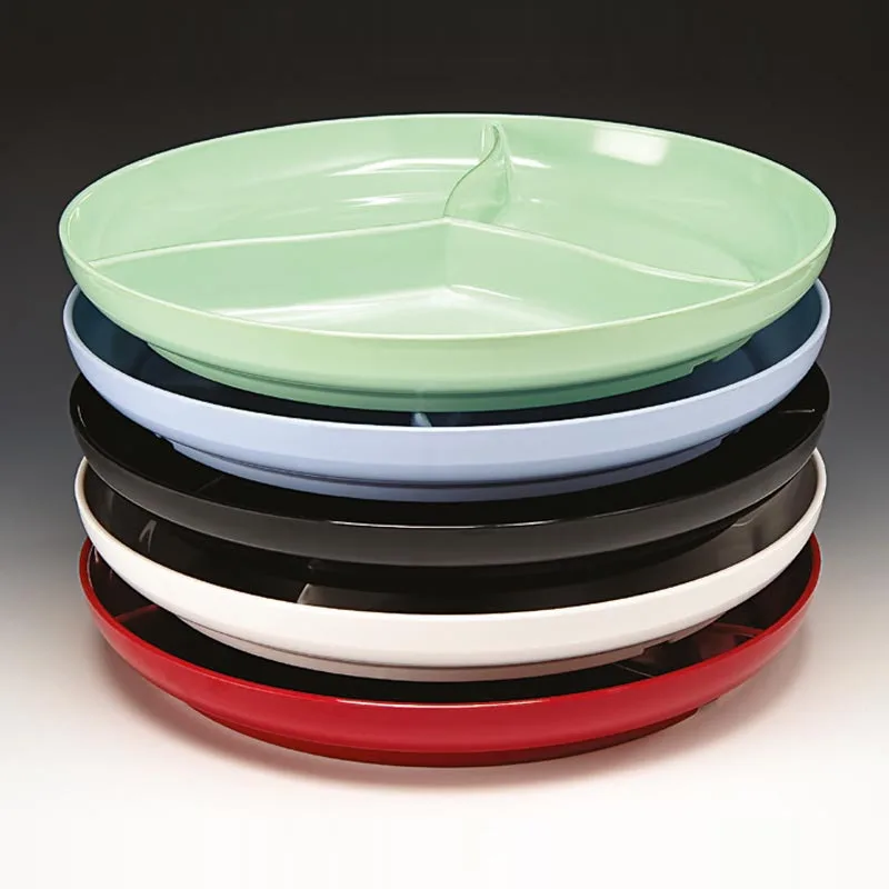 Zicco K-5347 Bölmeli Melamin Teşhir Tabağı, 39x5 cm, Sarı