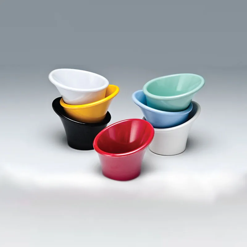 Zicco K-1963 Melamin Mini Teşhir Kasesi, 7.5x4-6 cm, Beyaz