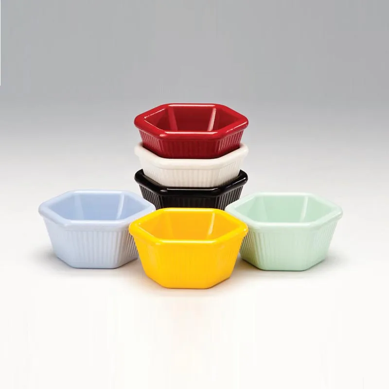 Zicco K-4006 Altıgen Mini Sosluk Reçellik, 7x3 cm, Beyaz