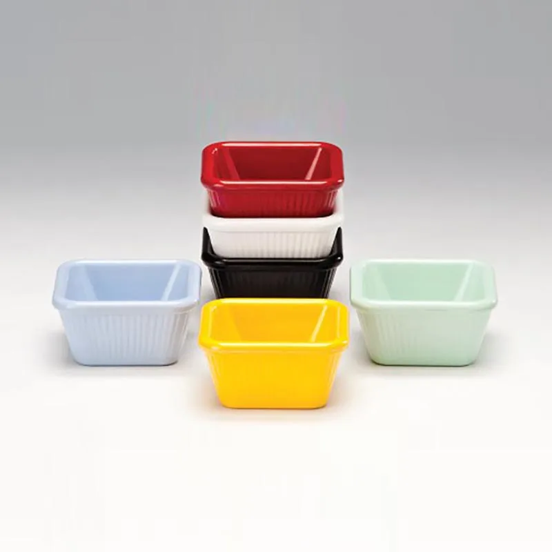 Zicco K-5006 Köşeli Mini Sosluk Reçellik, 7x3 cm, Beyaz