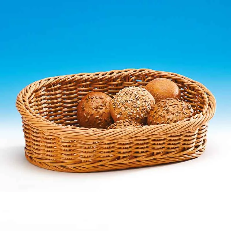 Zicco B-OT5224 Plastik Eğimli Oval Ekmek Sepeti, Plastik, Eğimli, 30x45x14x8 cm