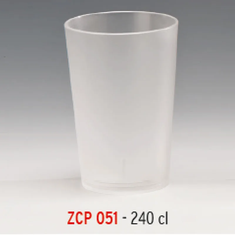 Zicco ZCP-051 Polikarbon Kumlu Kırılmaz Bardak, 240 cl