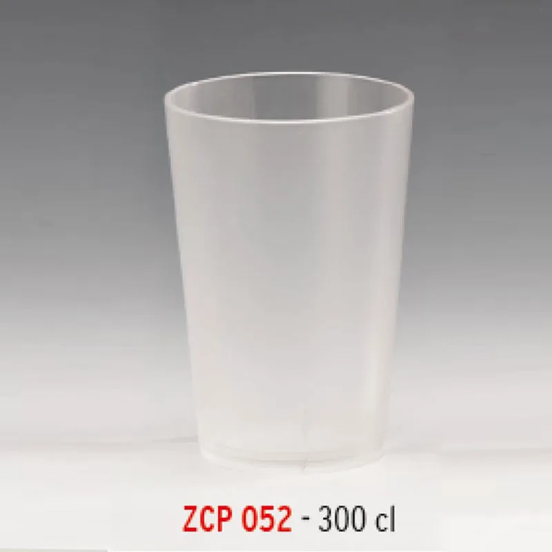 Zicco ZCP-052 Polikarbon Kumlu Kırılmaz Bardak, 300 cl