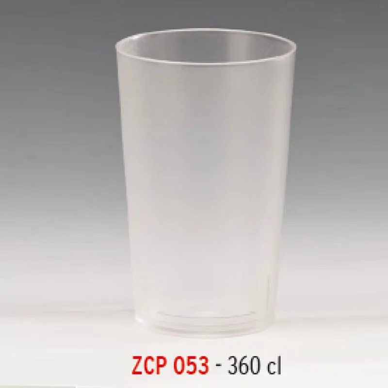 Zicco ZCP-053 Polikarbon Kumlu Kırılmaz Bardak, 360 cl
