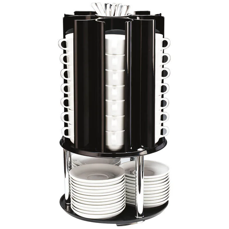 Zicco ZCP-362 Polikarbon Döner Fincan Tabak Kaşık Standı, 30x55 cm