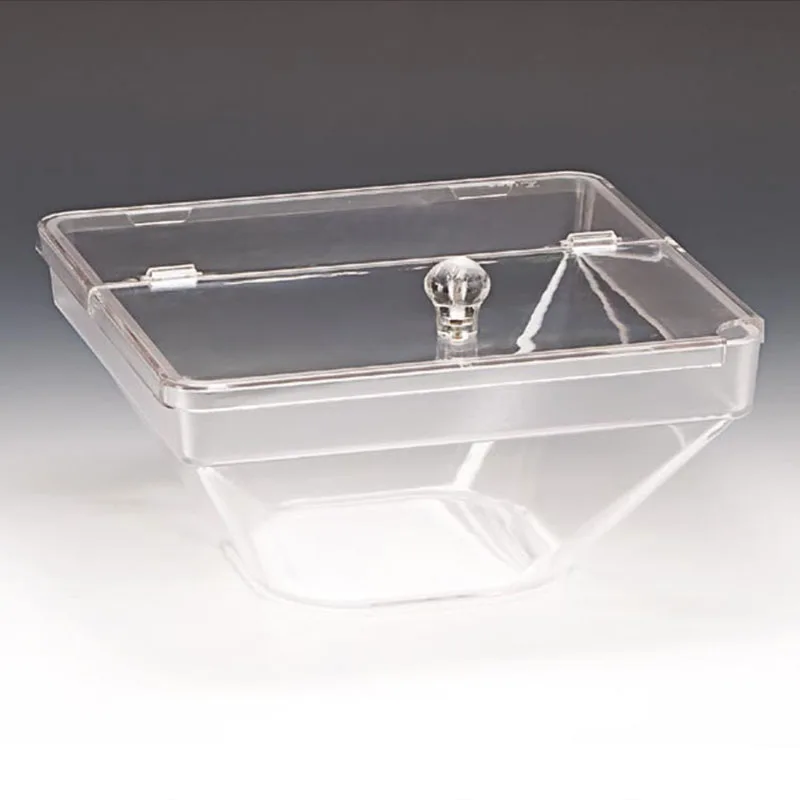 Zicco ZCP-611 Polikarbon Kapaklı Teşhir Kasesi, 22x22x11 cm, Şeffaf