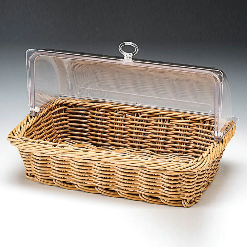 Zicco ZCP-662 Polikarbon Rolltop Kapaklı Ekmek Sepeti, 44x29x11 cm, Hasır