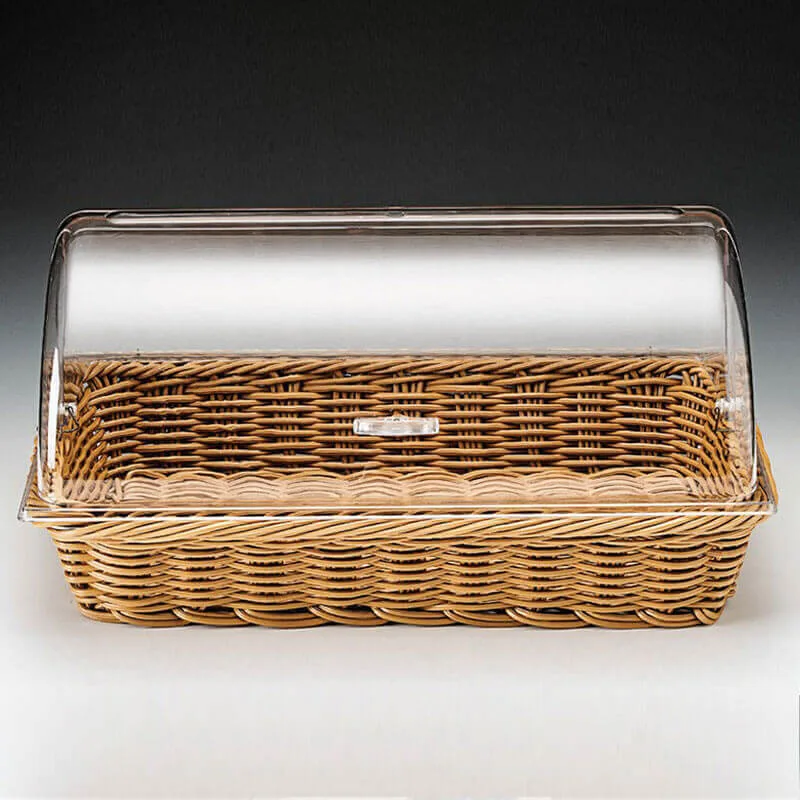 Zicco ZCP-663 Polikarbon Rolltop Kapaklı Ekmek Sepeti, 55x35x10 cm, Hasır