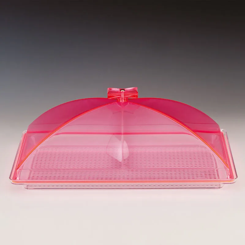 Zicco ZCP-373 Polikarbon Tepsili Akrilik Kapaklı Muhafaza Kabı, 28x43 cm, Pembe