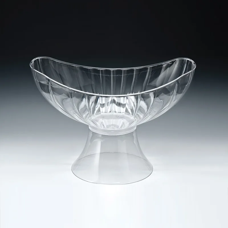 Zicco Polikarbon Teşhir Kasesi, Gondol, Ayaklı, 42,5x25,5x29 cm, Şeffaf
