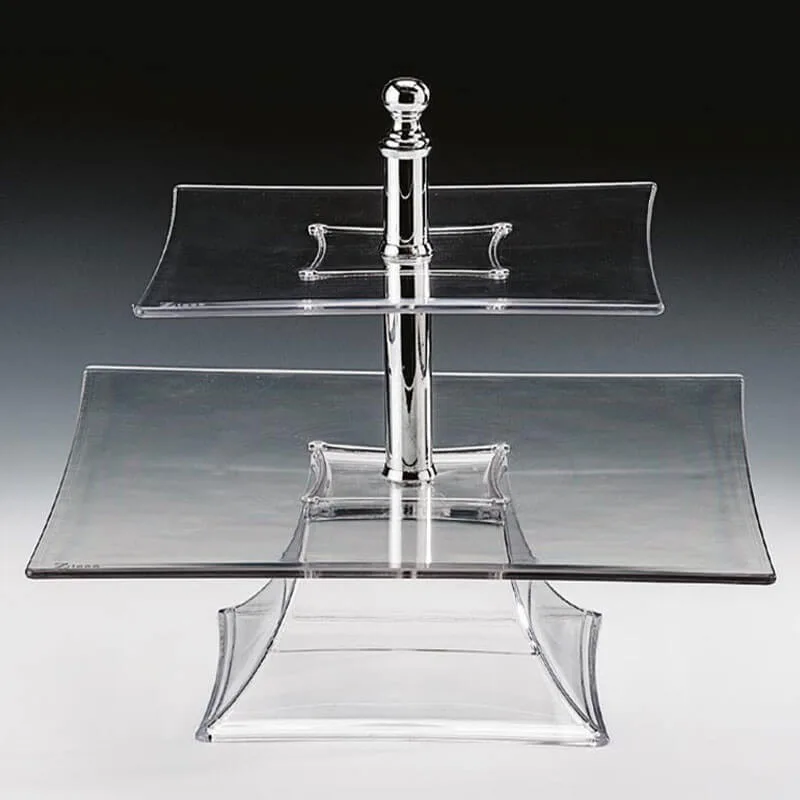 Zicco ZCP-631 Polikarbon Teşhir Standı, 2 Katlı, 25x35x29 cm, Şeffaf