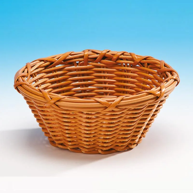 Zicco B-RO-2163 Plastik Yuvarlak Ekmek Sepeti, 20x9 cm, Kahve