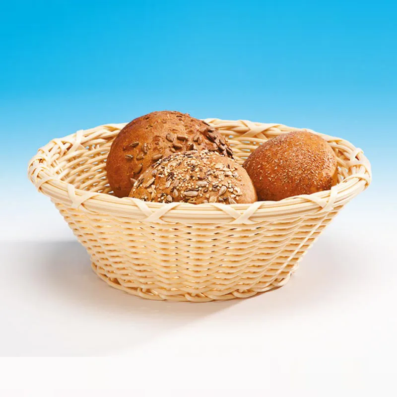 Zicco B-RO2164 Plastik Yuvarlak Ekmek Sepeti, 27x9 cm, Açık