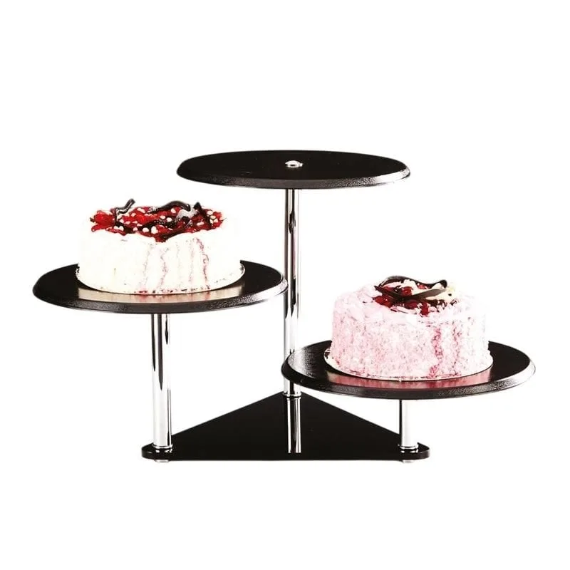 Zicco ZCP-045 Üçgen Tabanlı Tepsili Polikarbon Teşhir Standı, 30 cm, Şeffaf