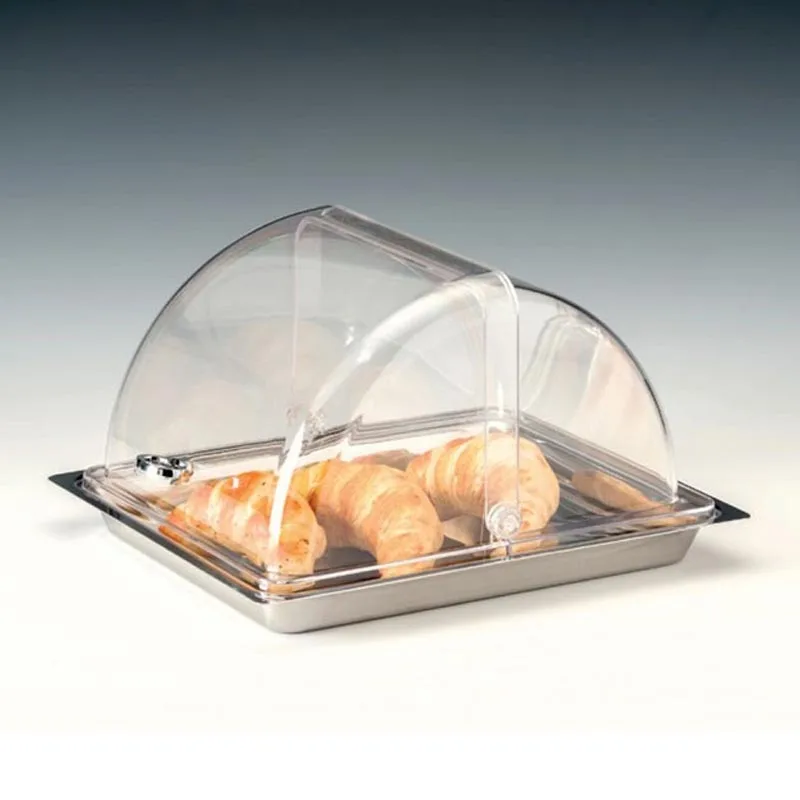Zicco Çelik Altlı Muhafaza Kabı, Polikarbon Roll Top Kapaklı, Gn /12, 30x36x21 cm (ZCP.708+ZCP.714)