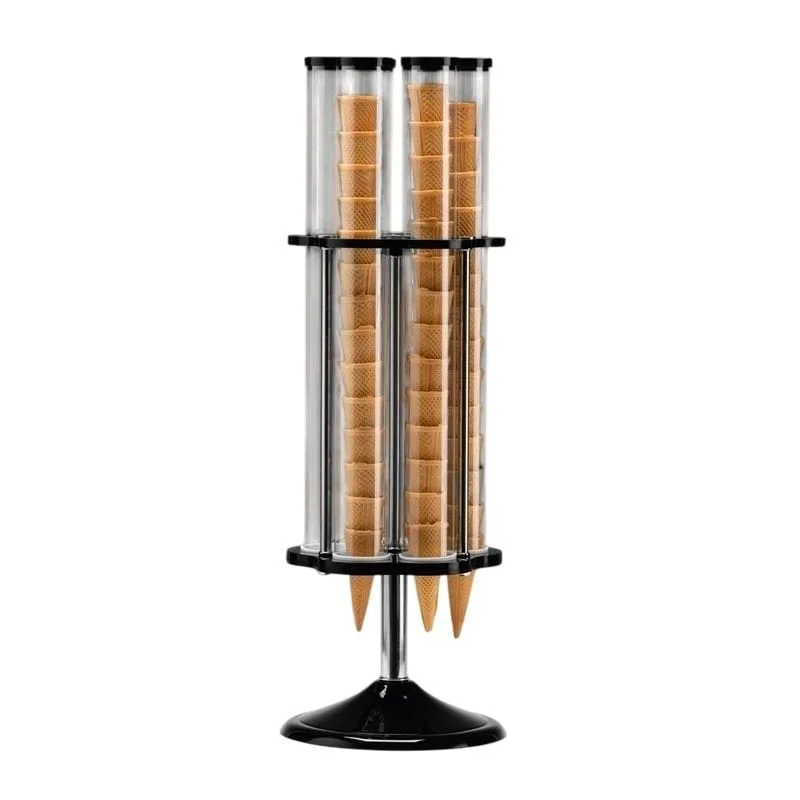 Zicco ZCP-802 Polikarbonat Döner Dondurma Külah Standı, 6'lı, 24x78 cm