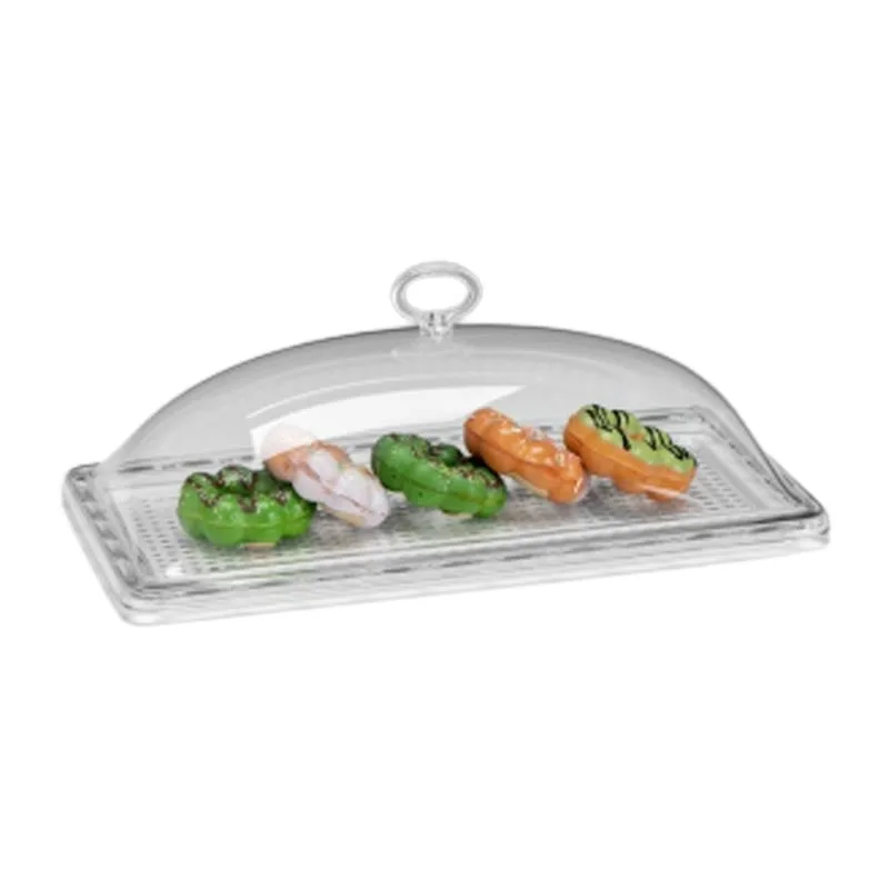Zicco ZCP-830 Akrilik Kapaklı Polikarbon Tepsili Teşhir Fanus, 17,5x32,5x11 cm