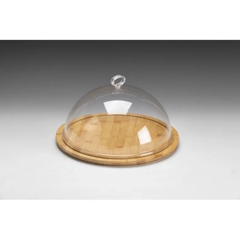 Zicco ZCP-858 Bambu Altlı Akrilik Kapaklı Fanus, 33x16 cm